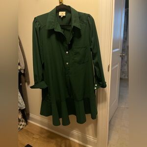 Green Tuckernuck Shirt Dress
